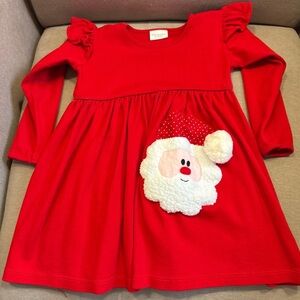 Squiggles by Charlie Red Santa Kids Casual Dress
